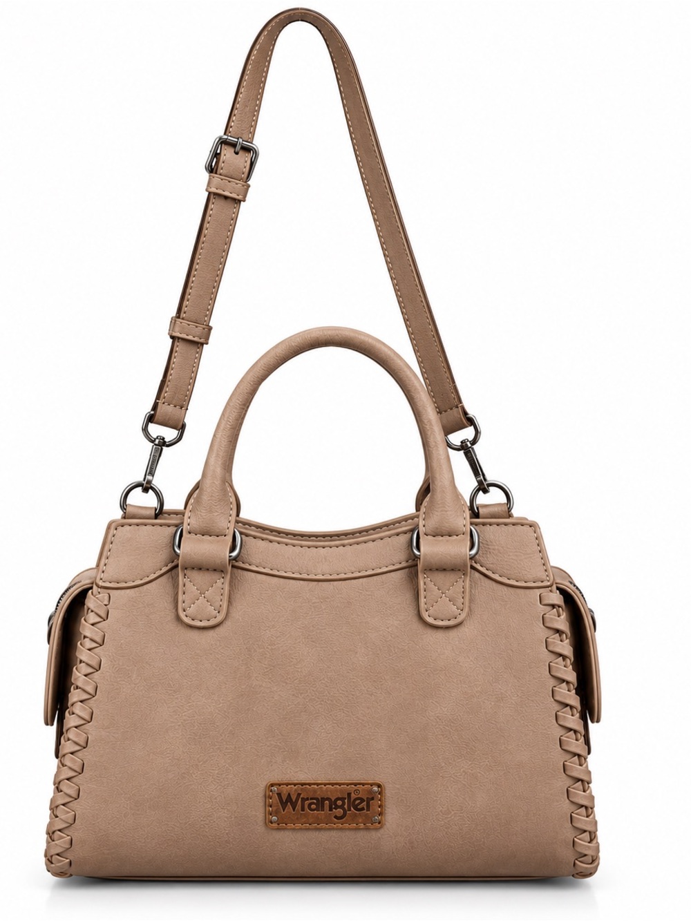 Wrangler Beige Women's Satchel with Detachable Strap